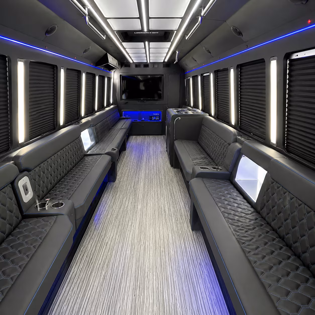 bus rentals for post ceremony sendoffs and late night wedding returns