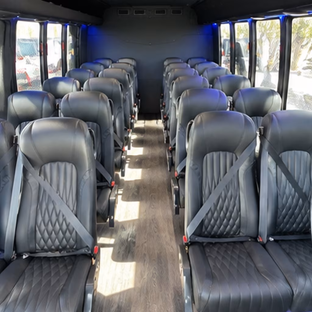 santa barbara 28 passenger minibus inside