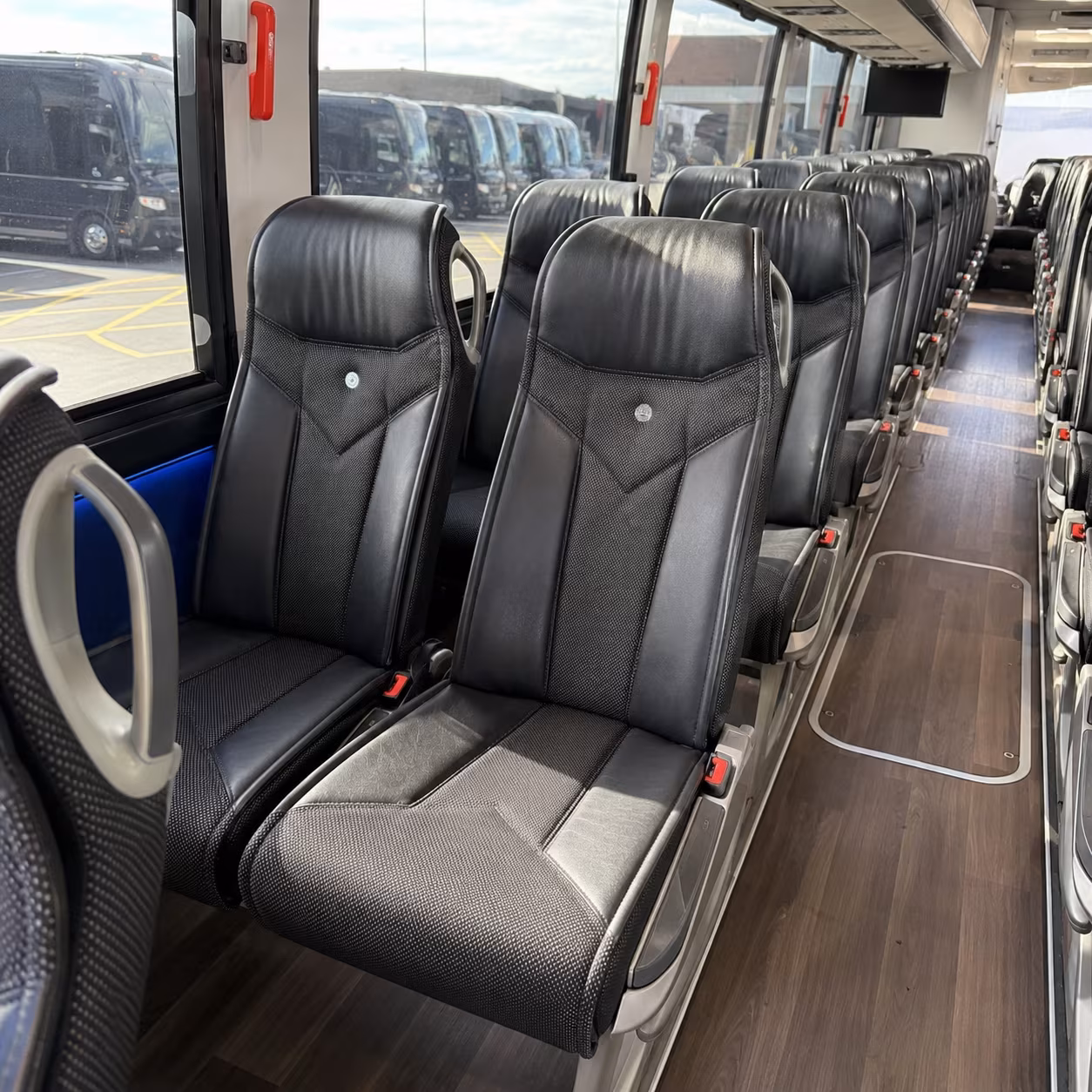 santa barbara 40 passenger charter bus interior