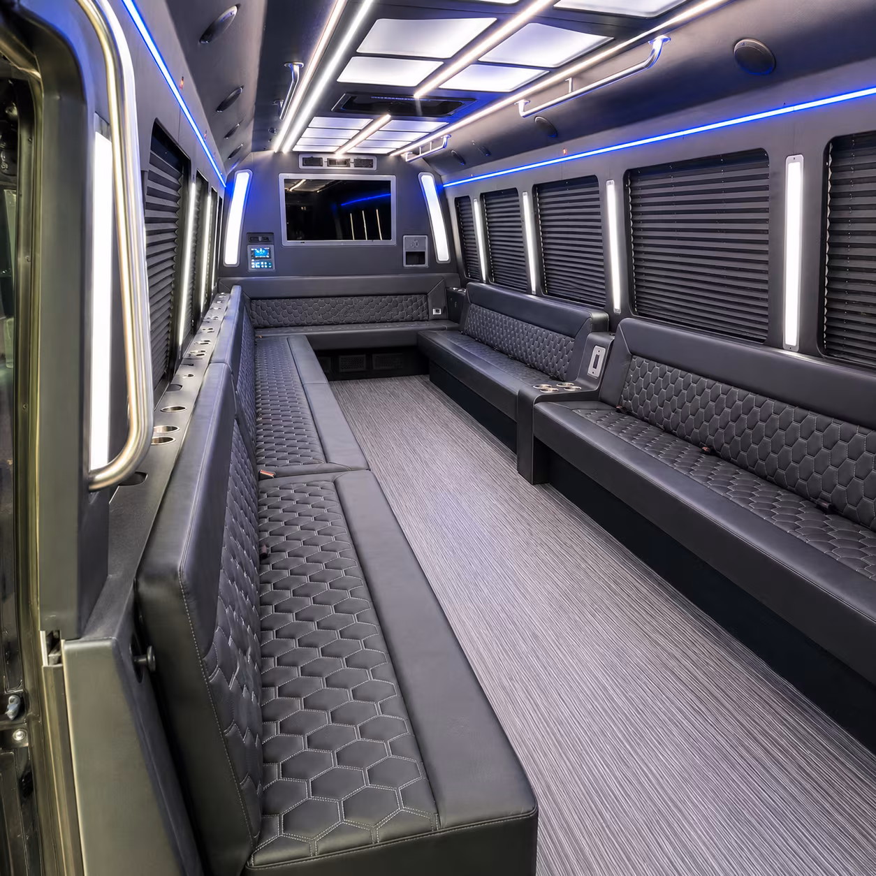 santa barbara 40 passenger party bus interior