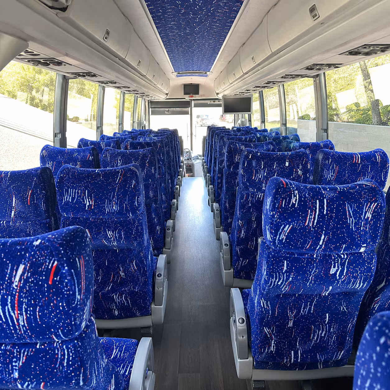 santa barbara 50 passenger charter bus interior