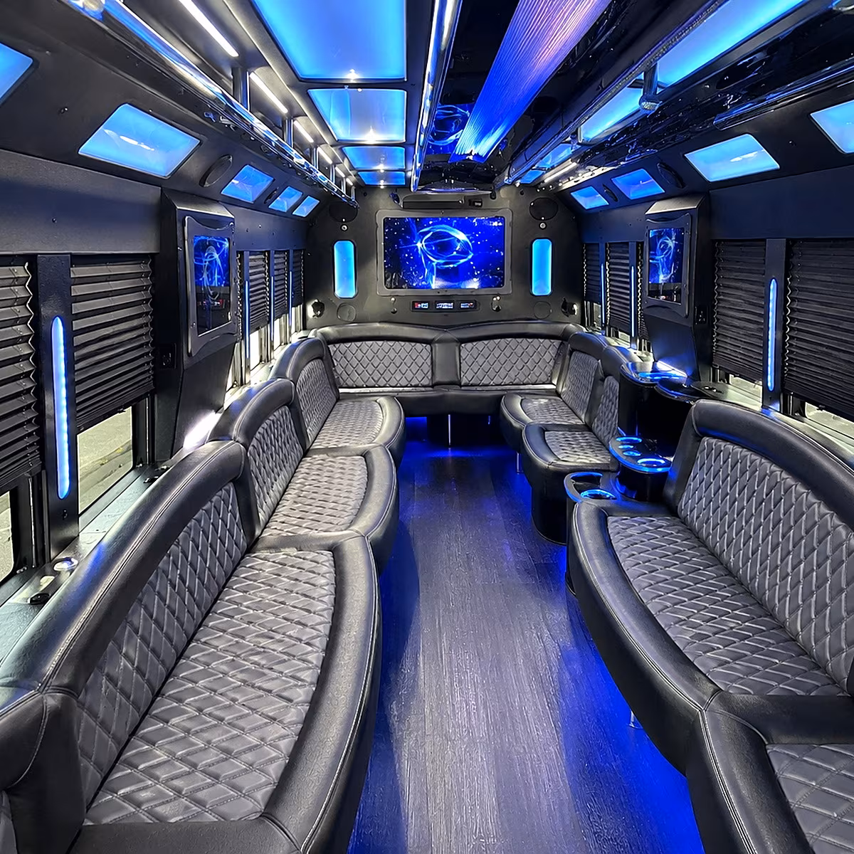 santa barbara 50 passenger party bus interior