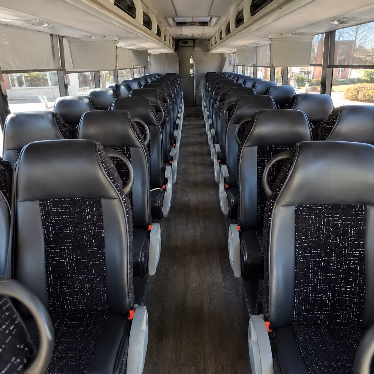 santa barbara 54 passenger charter bus inside
