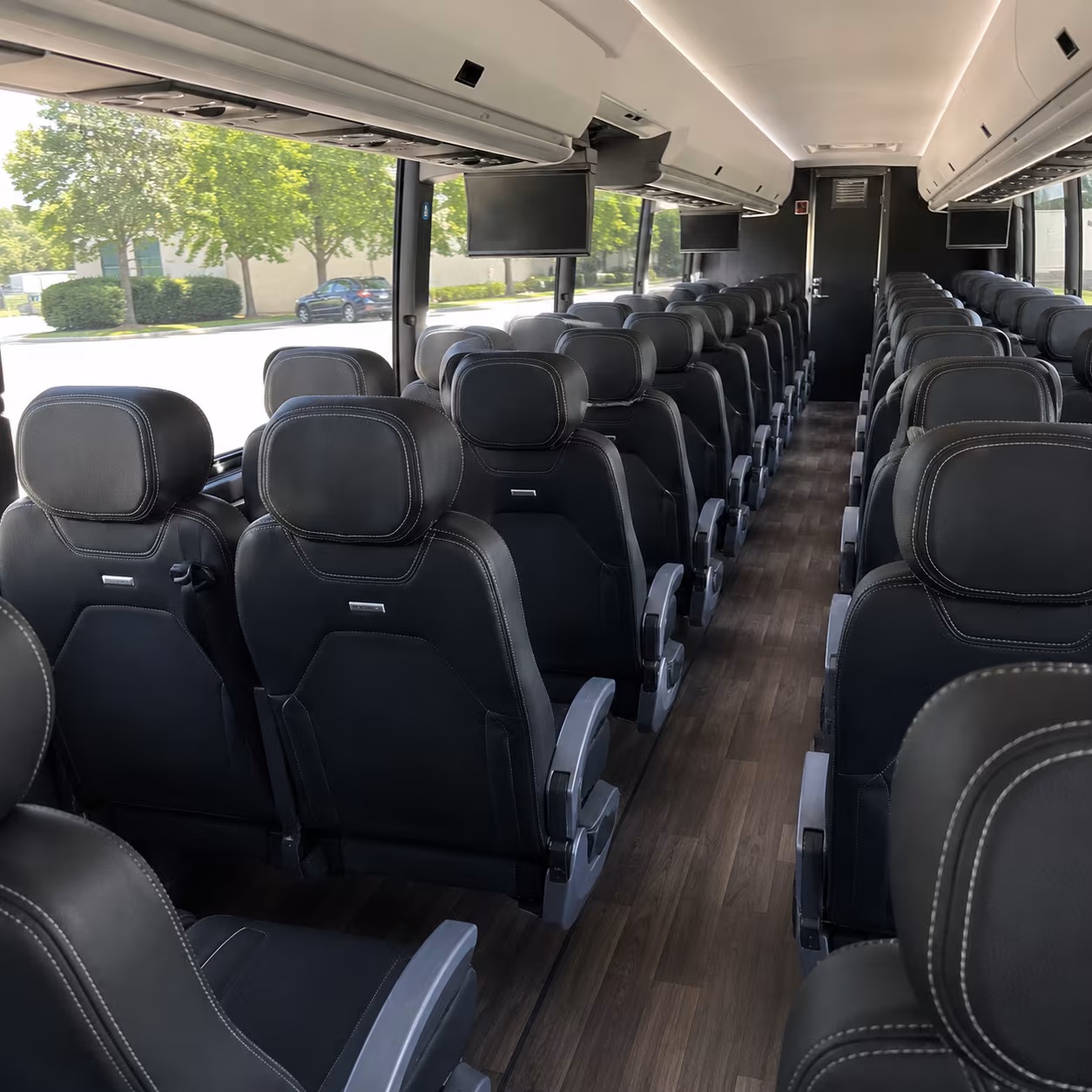 santa barbara 56 passenger charter bus interior