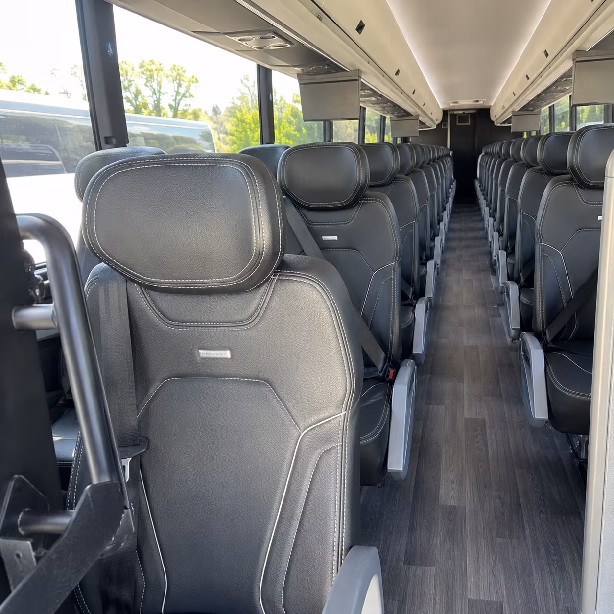 santa barbara charter bus interior