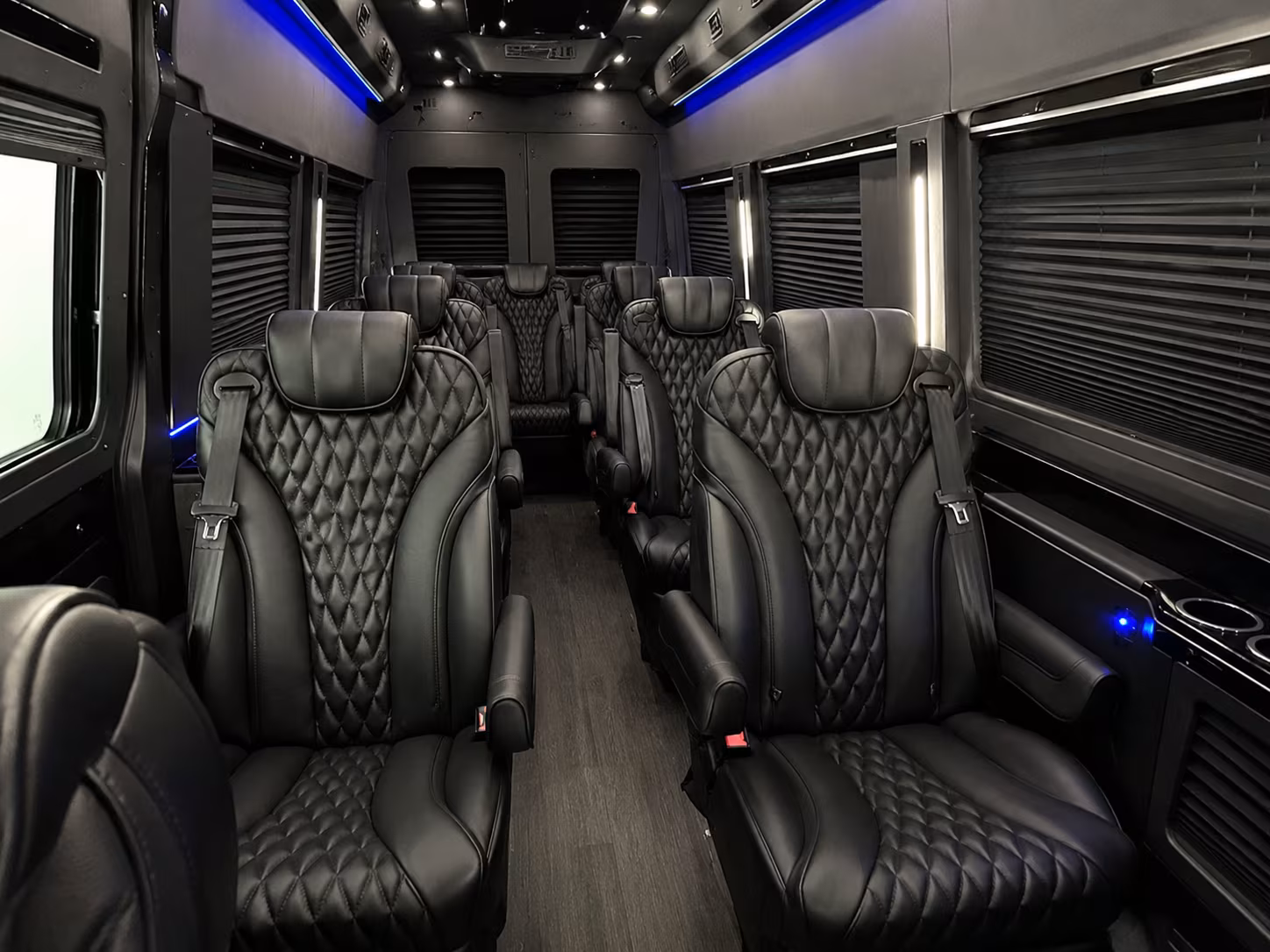 santa barbara sprinter van with driver interior